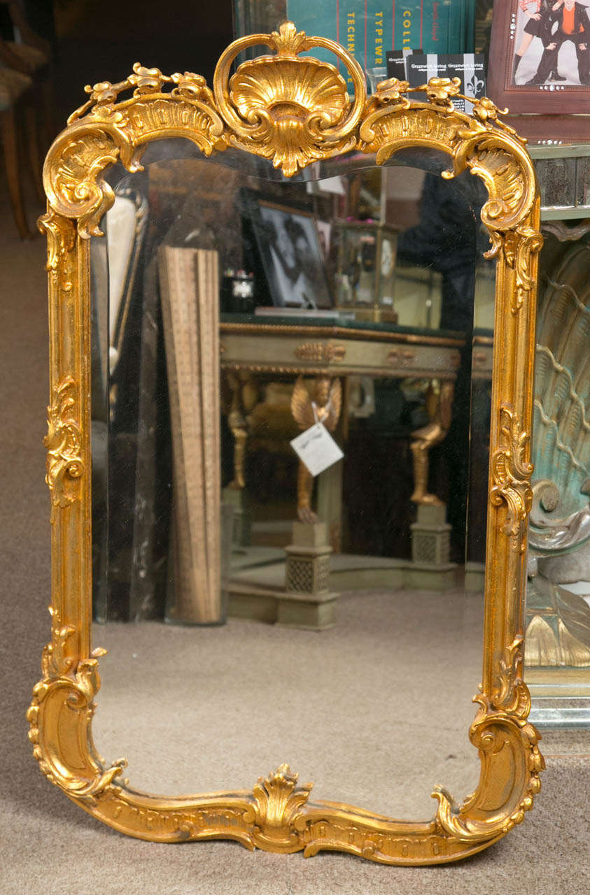 French Rococo Style Gilded Mirror