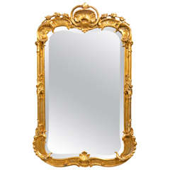 French Rococo Style Gilded Mirror