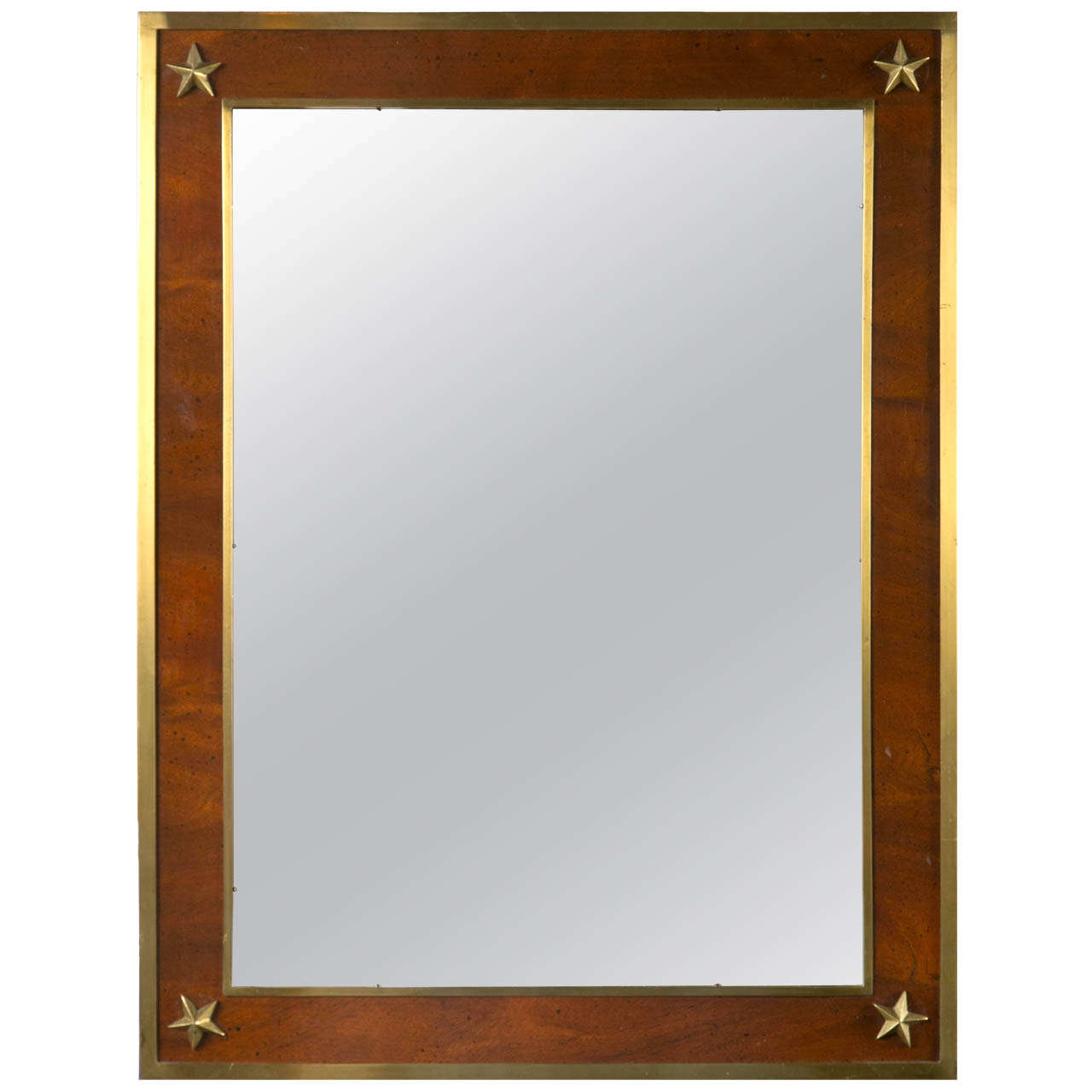 Russian Neoclassical Style Bronze Mounted Mirror Mahogany Frame