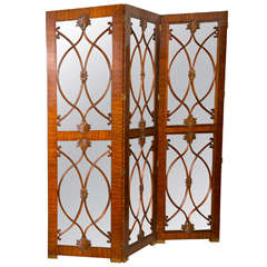 Georgian Style Mahogany Four-Panel Screen