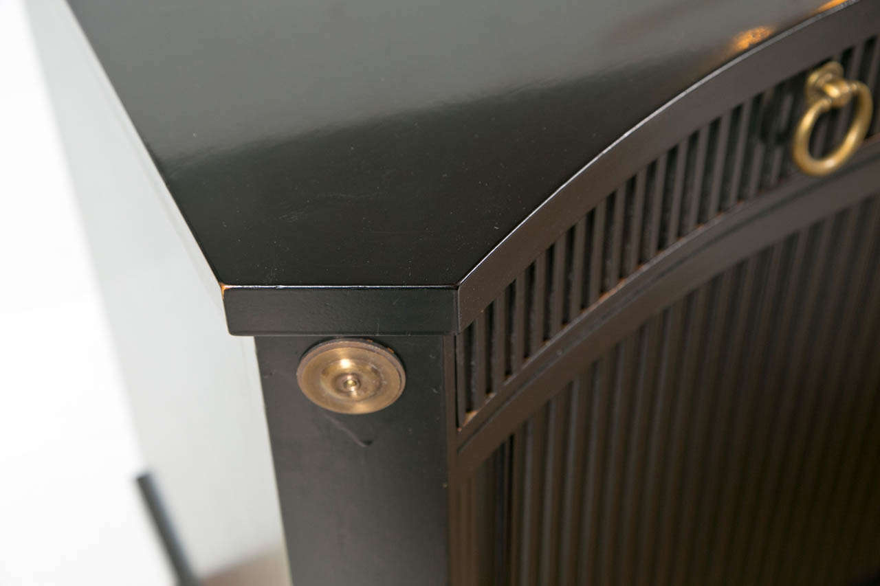 Hollywood Regency Style Ebonized Cabinet 4