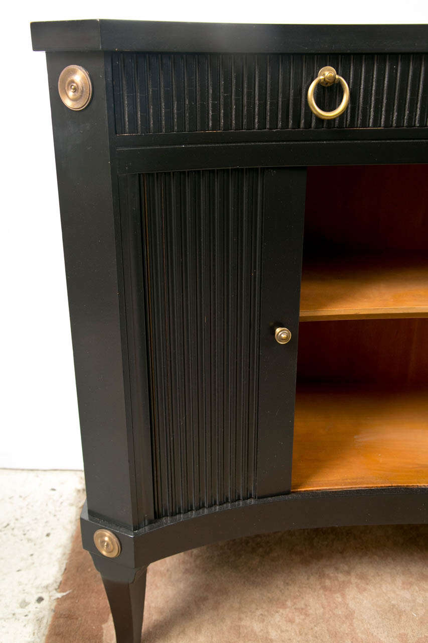 Hollywood Regency Style Ebonized Cabinet 1