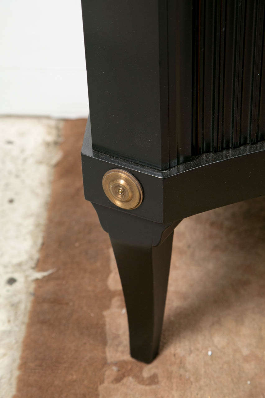 Hollywood Regency Style Ebonized Cabinet 2