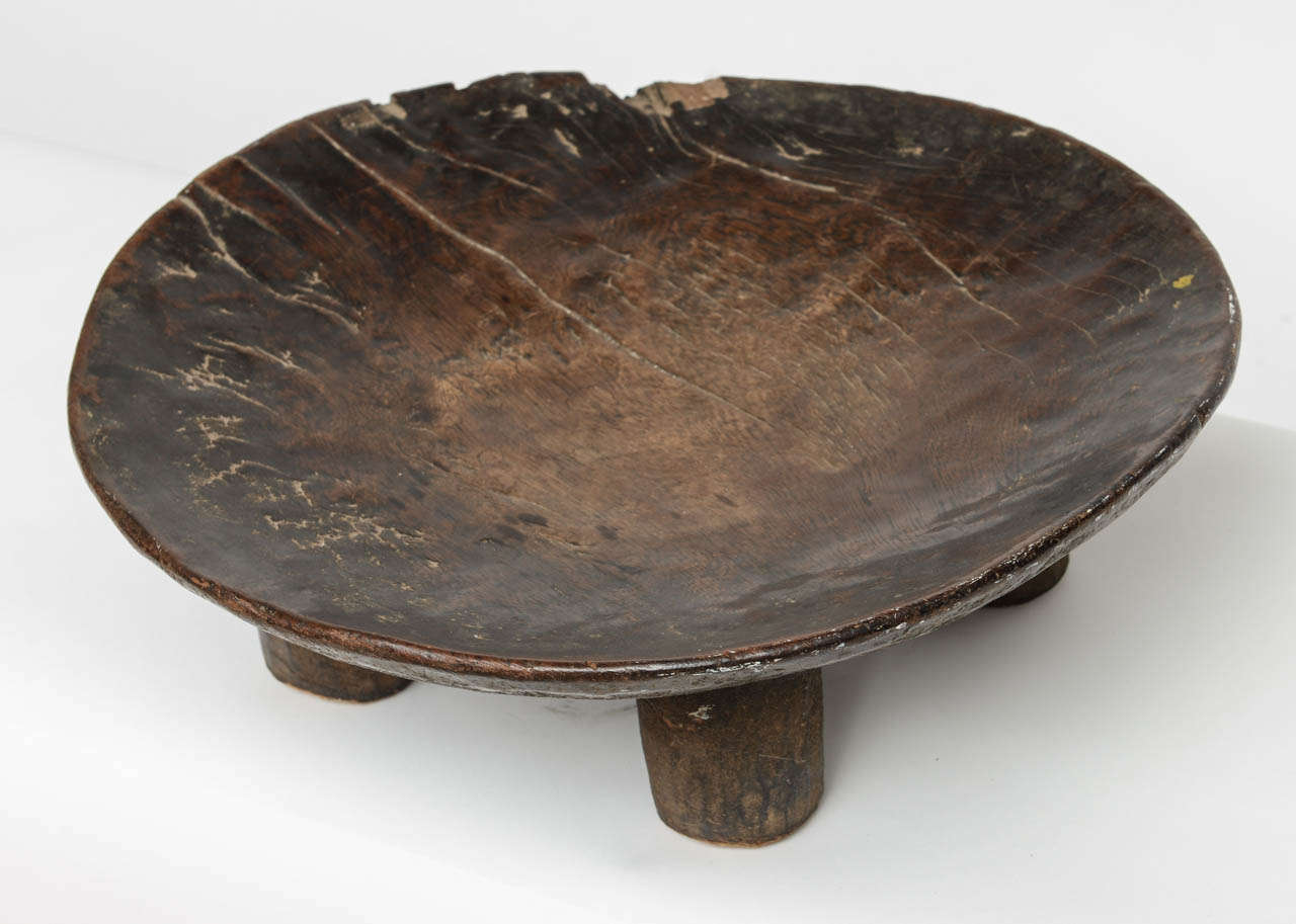 West African Hand-Carved Wood Bowl 2