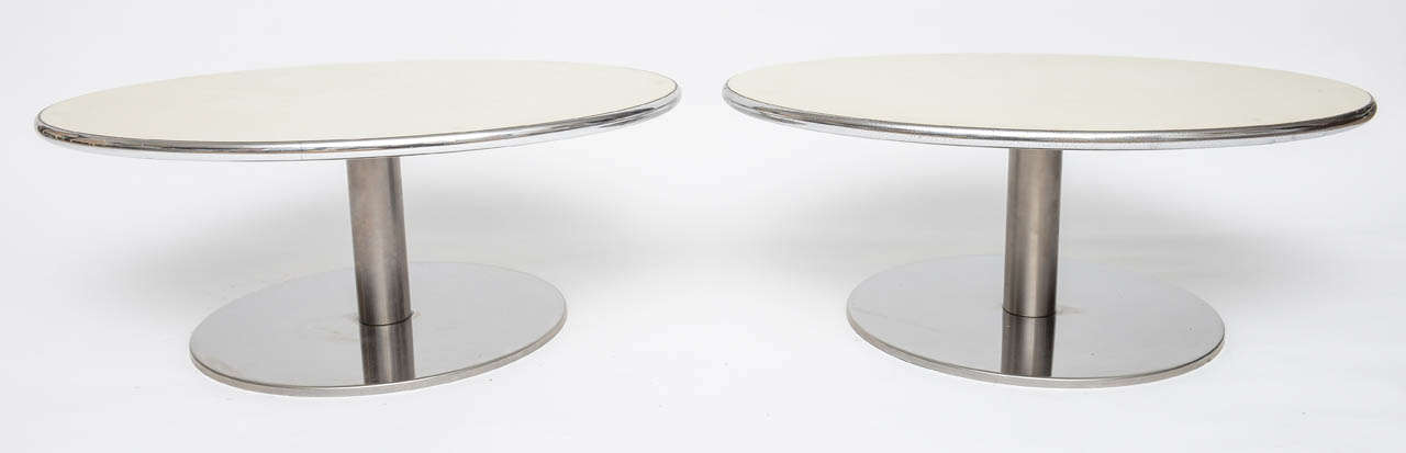 Oval-Top Three-Height-Position Side Tables  2
