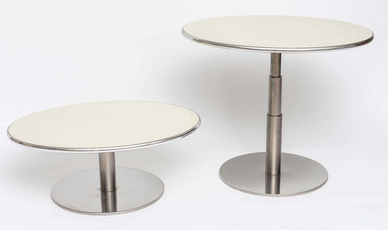 Oval-Top Three-Height-Position Side Tables  3
