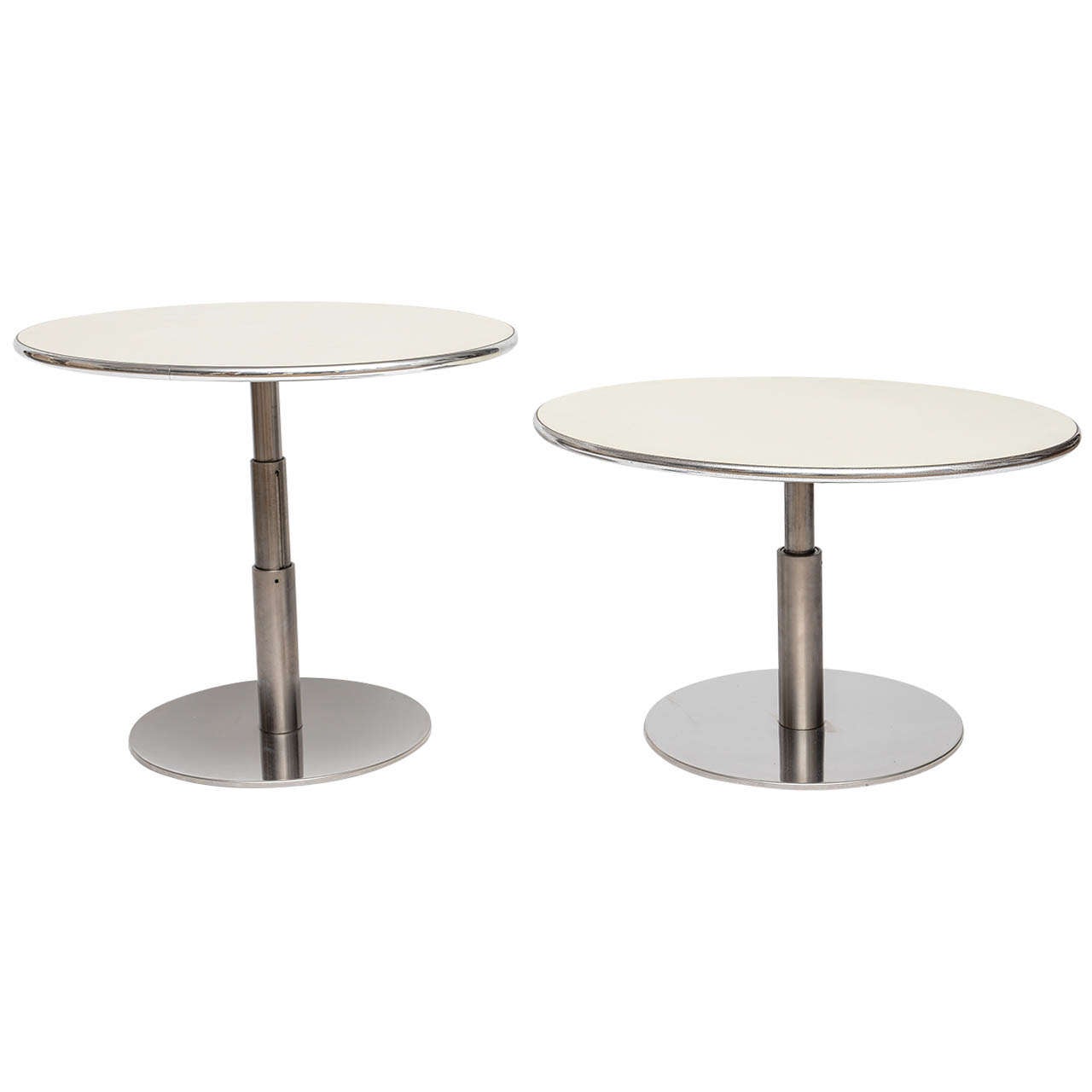 Oval-Top Three-Height-Position Side Tables 