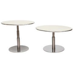 Oval-Top Three-Height-Position Side Tables 