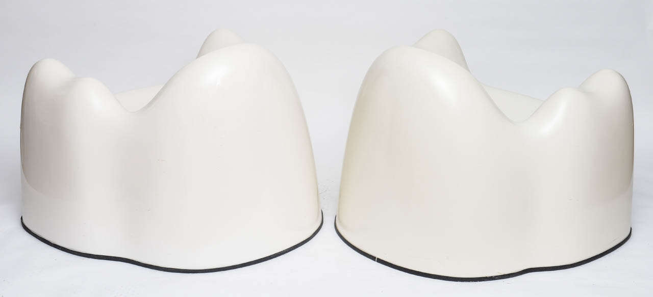 Fiberglass Pair of Wendell Castle Molar Group Arm Chairs