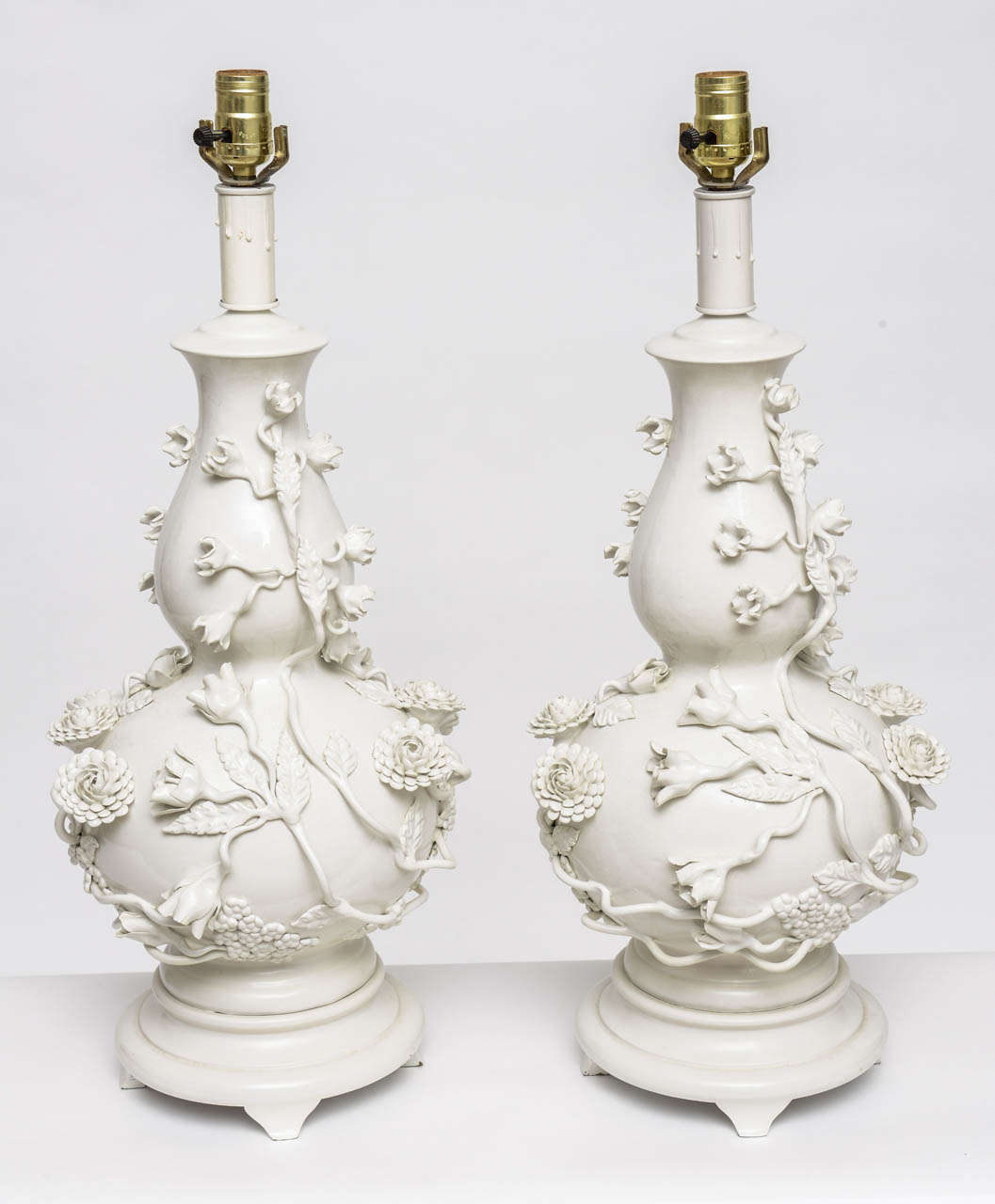 Pair of Large Blanc de Chine Porcelain Table Lamps 2