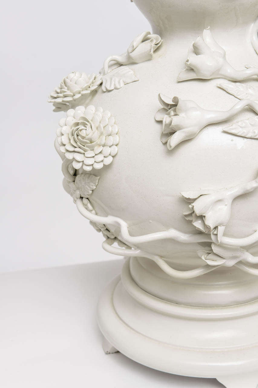 Pair of Large Blanc de Chine Porcelain Table Lamps 4