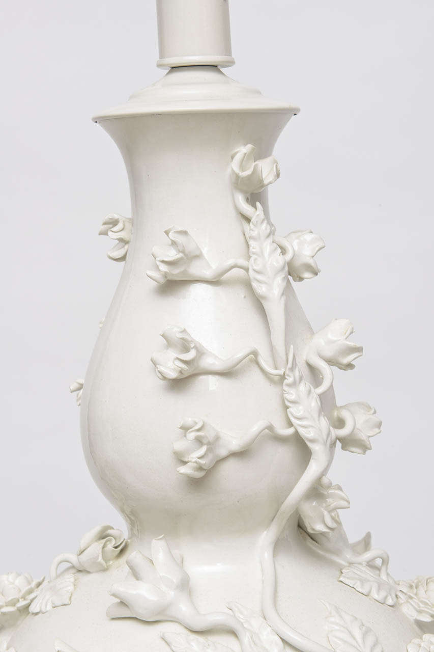 Pair of Large Blanc de Chine Porcelain Table Lamps 5