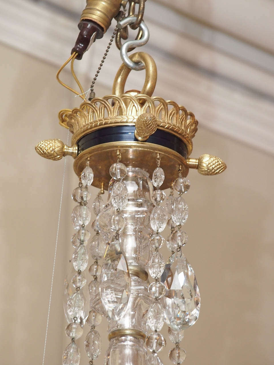 Antique French Crystal and Fine Ormolu Chandelier, circa 1890s In Excellent Condition In New Orleans, LA