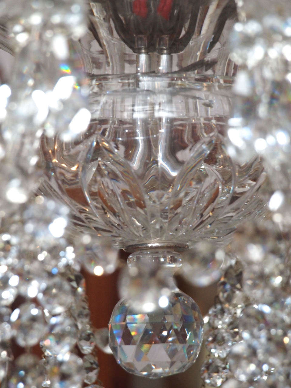 Antique English Waterford lead Crystal Early 19th Century Original Chandelier In Excellent Condition In New Orleans, LA