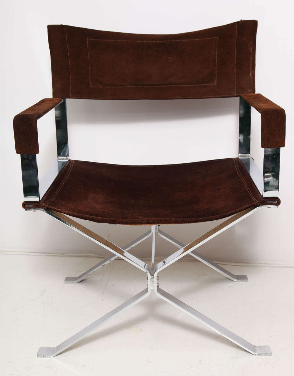Mid-20th Century Alessandro Albrizzi Director's Chair and Ottoman