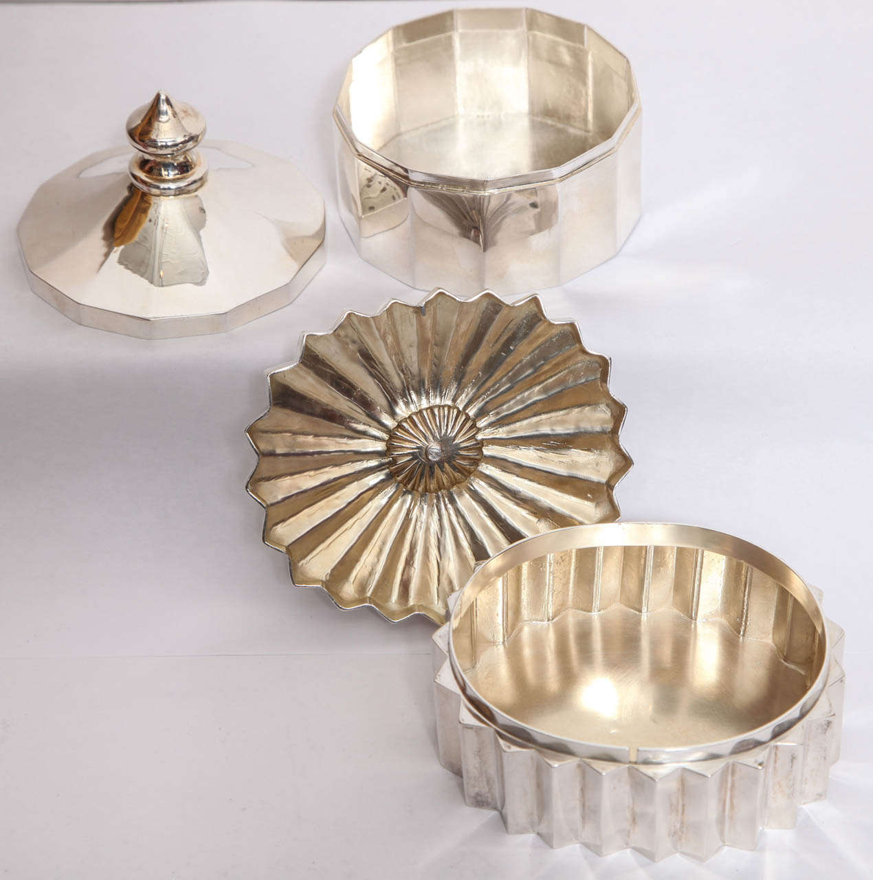Mid-20th Century William Seitz Group of Sterling Silver Boxes