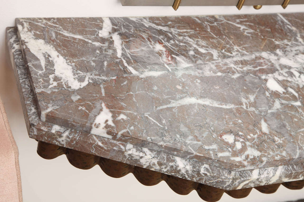 Large and Impressive Marble Console In Excellent Condition In New York, NY