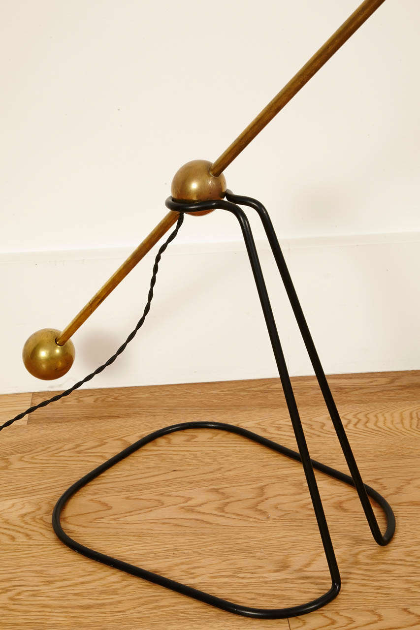 Brass Floor lamp model G2 - Pierre Guariche - Pierre Disderot edition - 1951 For Sale