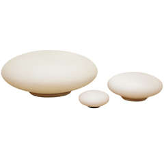 Set of Three Lamps by Joseph-André Motte for Verre Lumière, 1975 6