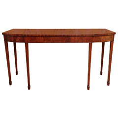 Antique George III Period Breakfront Mahogany Serving Table, English, circa 1780