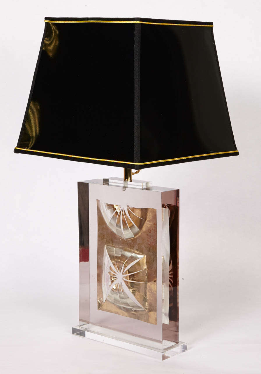 Sculptural lamp signed Romeo Paris.
No shade provided.
Dimensions given without shade to the top of socket.