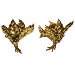 Pair of Leaf Sconces by Jacques Duval-Brasseur 9