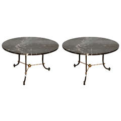 Pair of 1960's tables by Jules Leleu