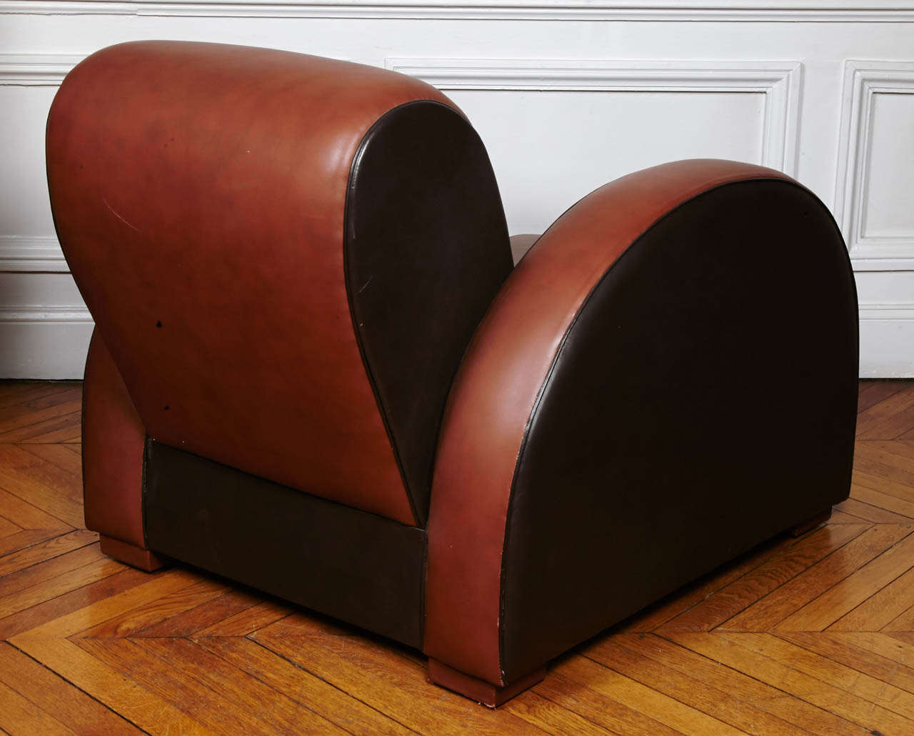 Mid-20th Century 1930's Pair Of Armchairs Attributed To Michel Dufet