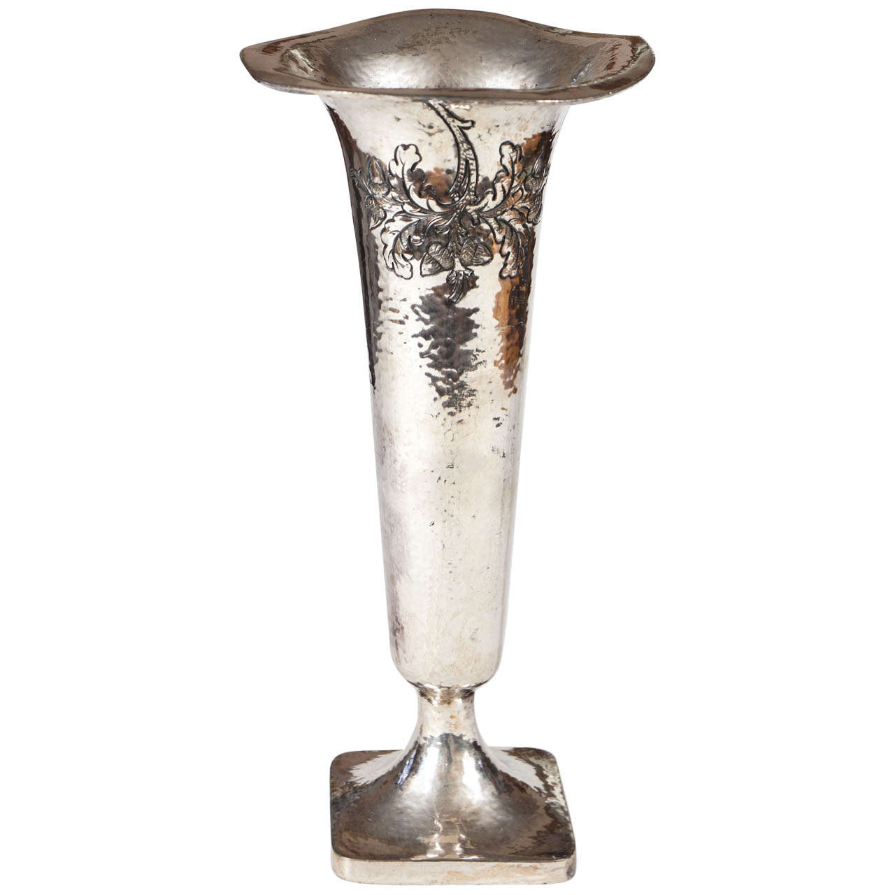 Silver Plate Fish Form Vase by Los Castillo For Sale at 1stdibs