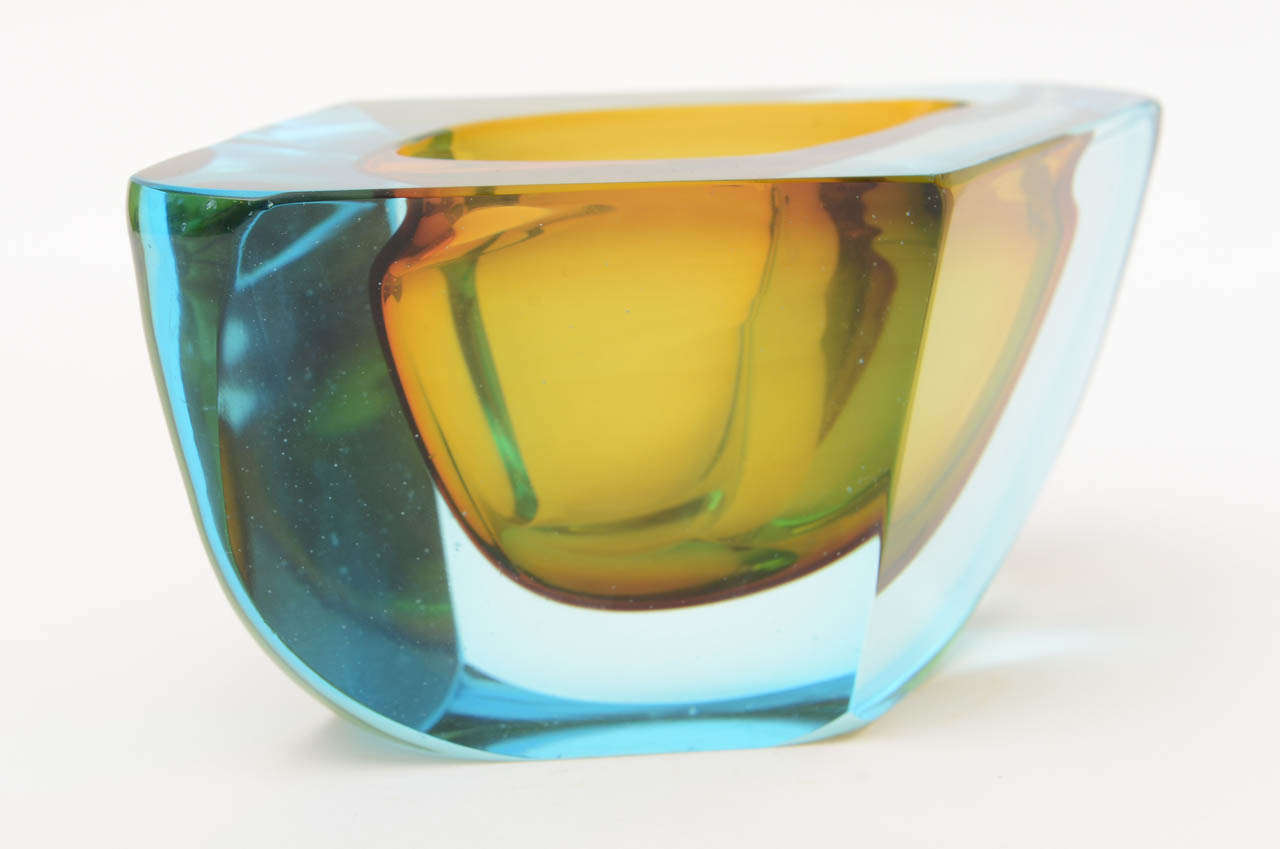 Italian Murano Sommerso Heavy Bowl by Tiozzo and Ferro 2