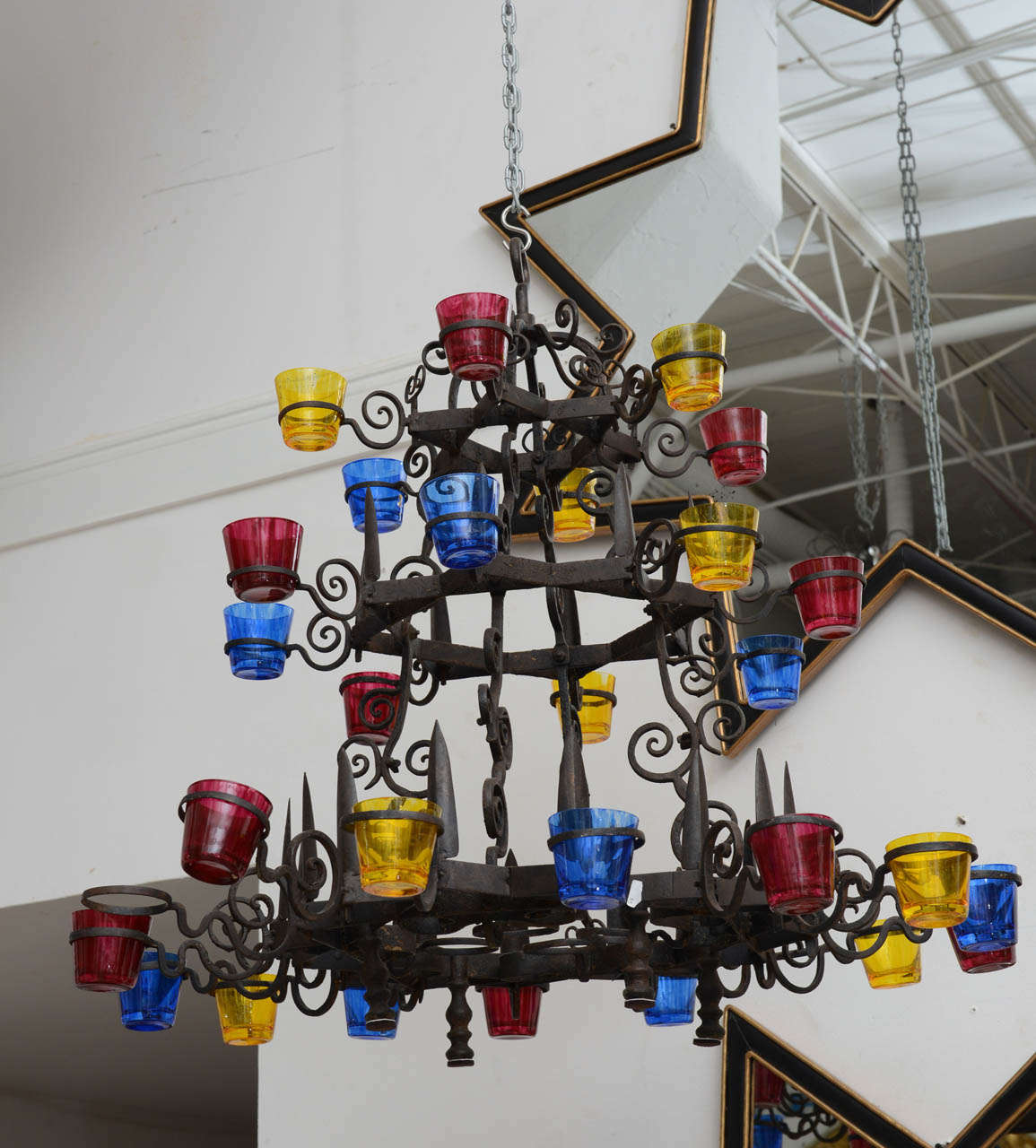 Forged and Wrought Iron French Chandelier/Candelabra
