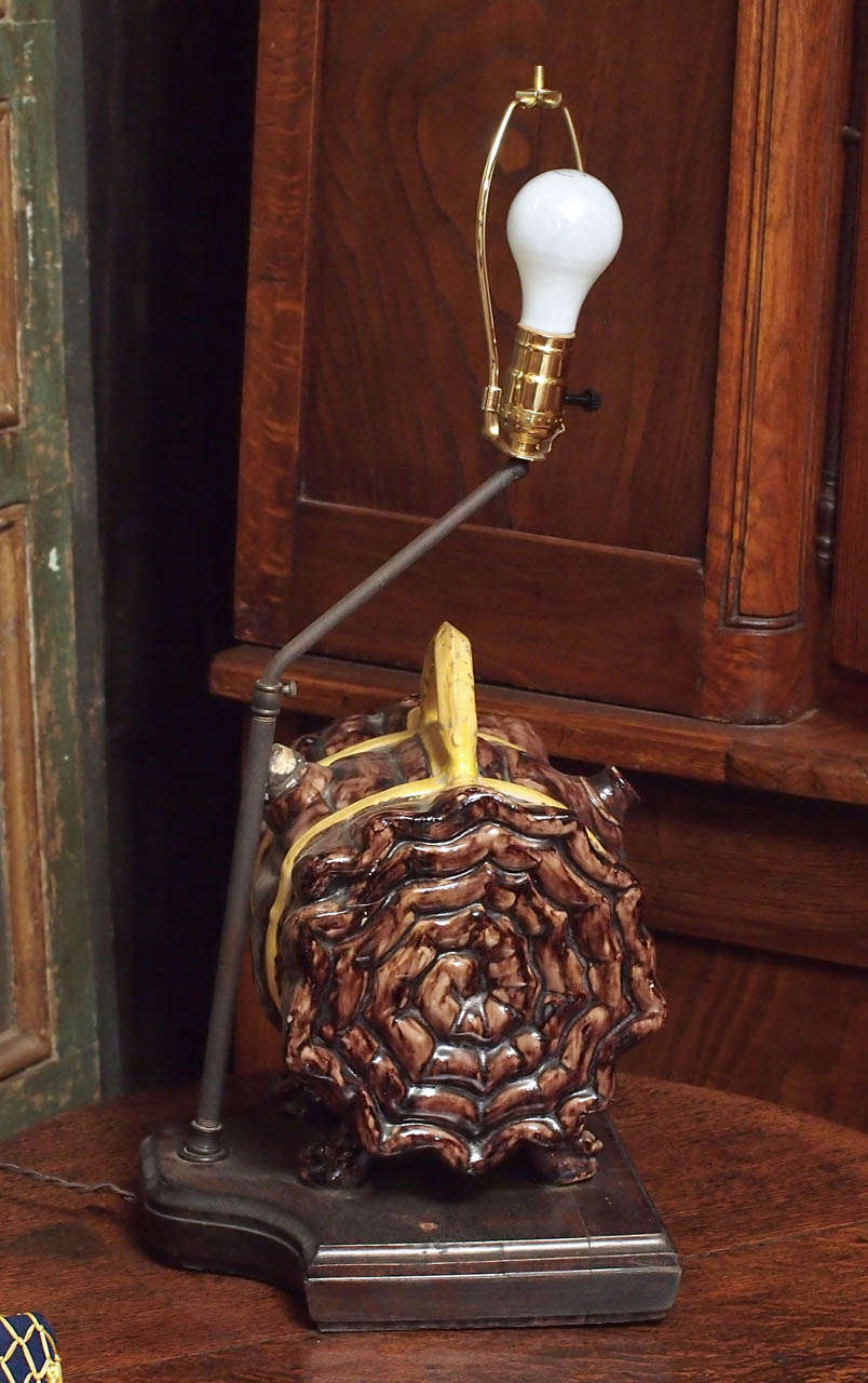 19th  Century French Faïence Vinegar Jug Lamp For Sale 3