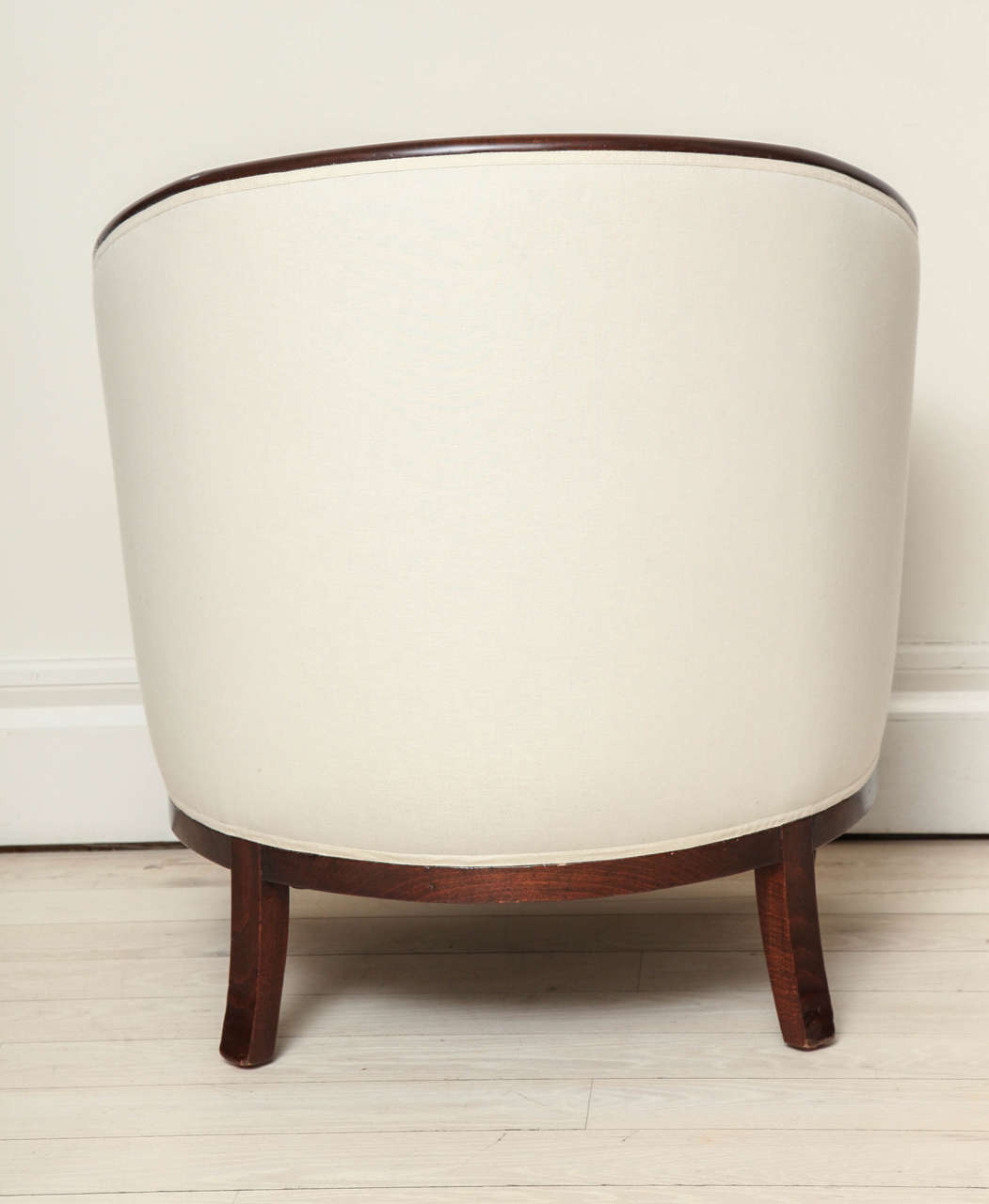 Paire de fauteuils club tapissés Art Déco en acajou, vers 1930 1