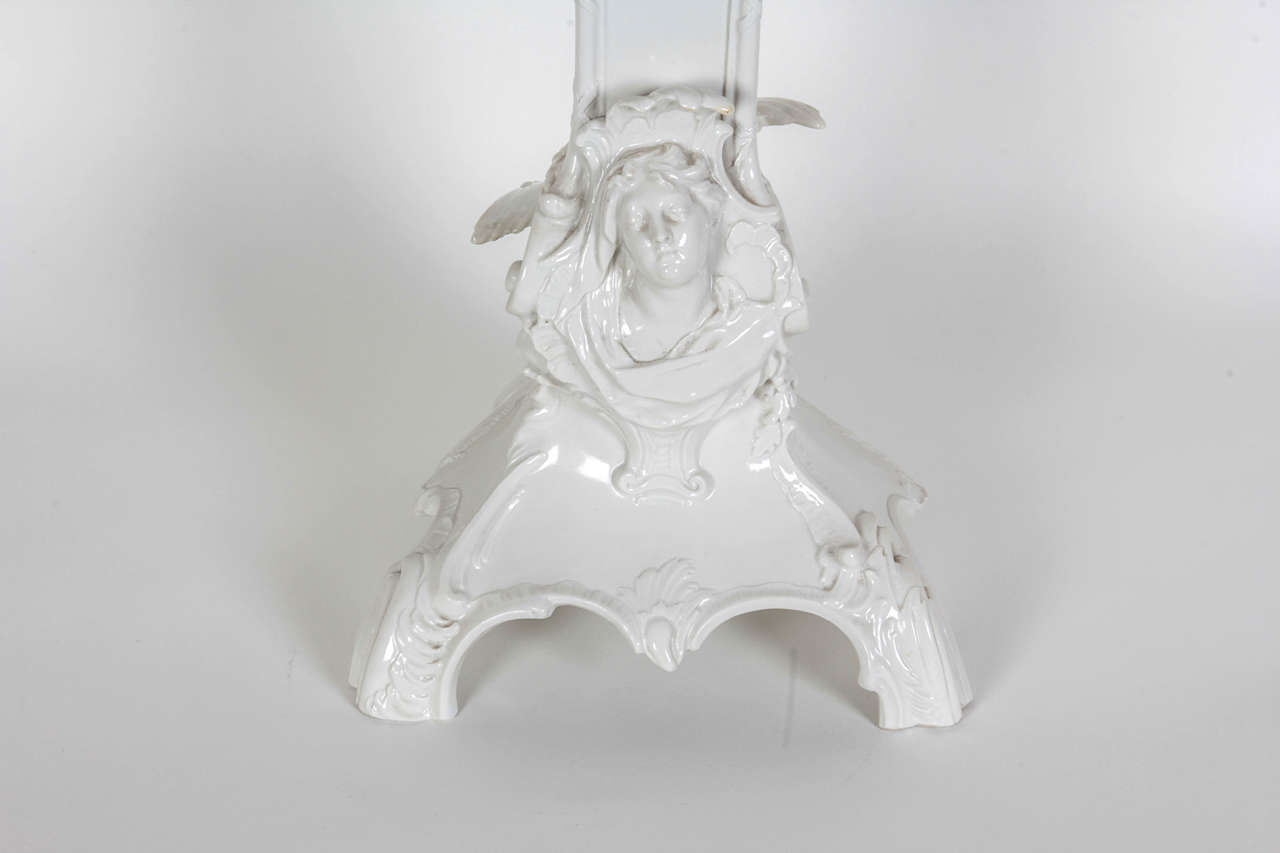 Art nouveau Grand vase en porcelaine Blanc de Chine Berlin en vente