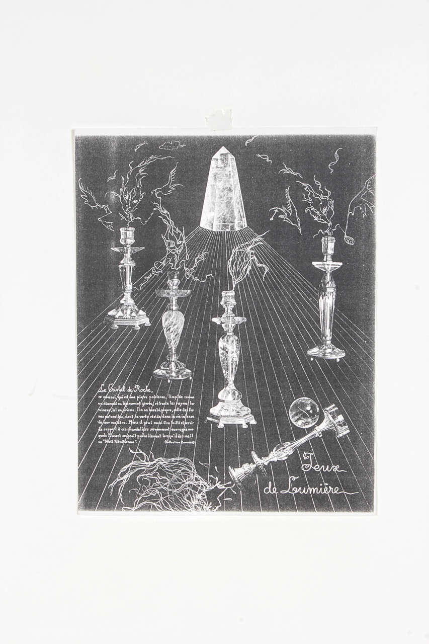 Paire de chandeliers français en cristal de roche et bronze doré Circa 1950 en vente 3