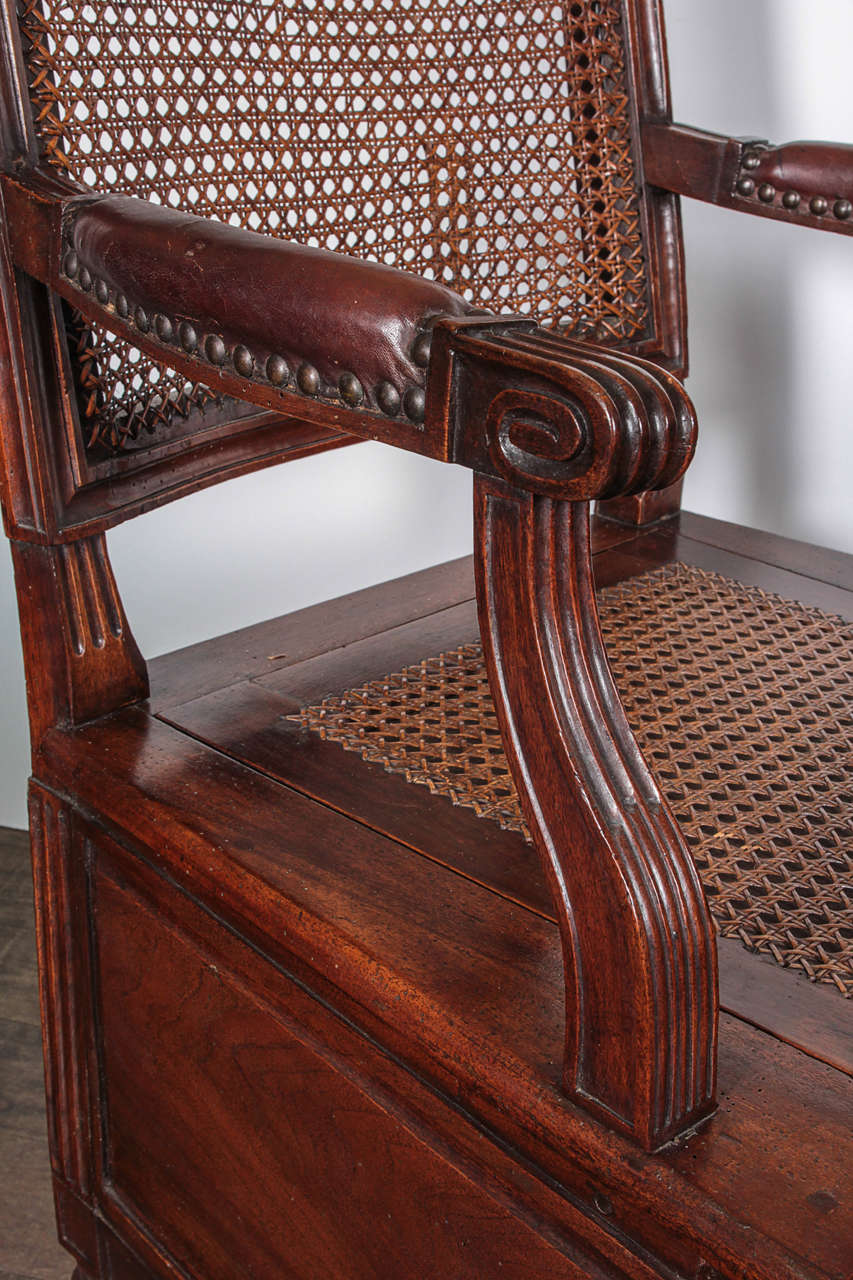 Caning Louis XVI Chaise Percée For Sale