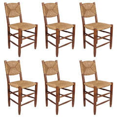 Set of Six Chairs by Charlotte Perriand, circa 1960  