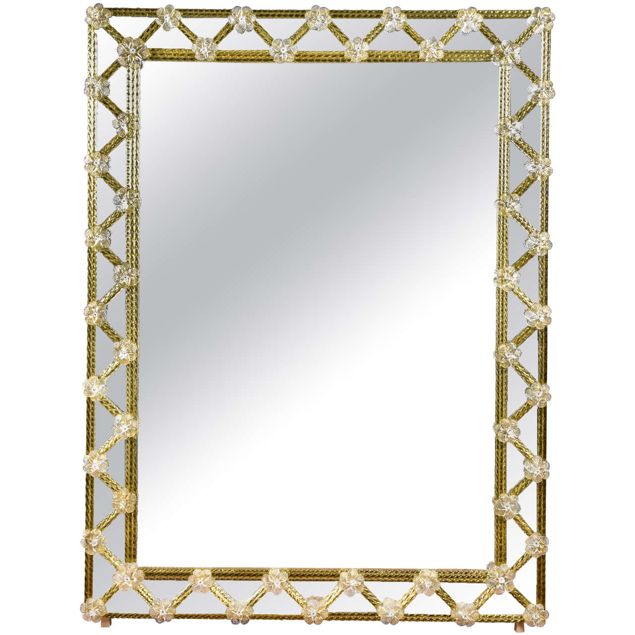 Mirror with Murano Glass
