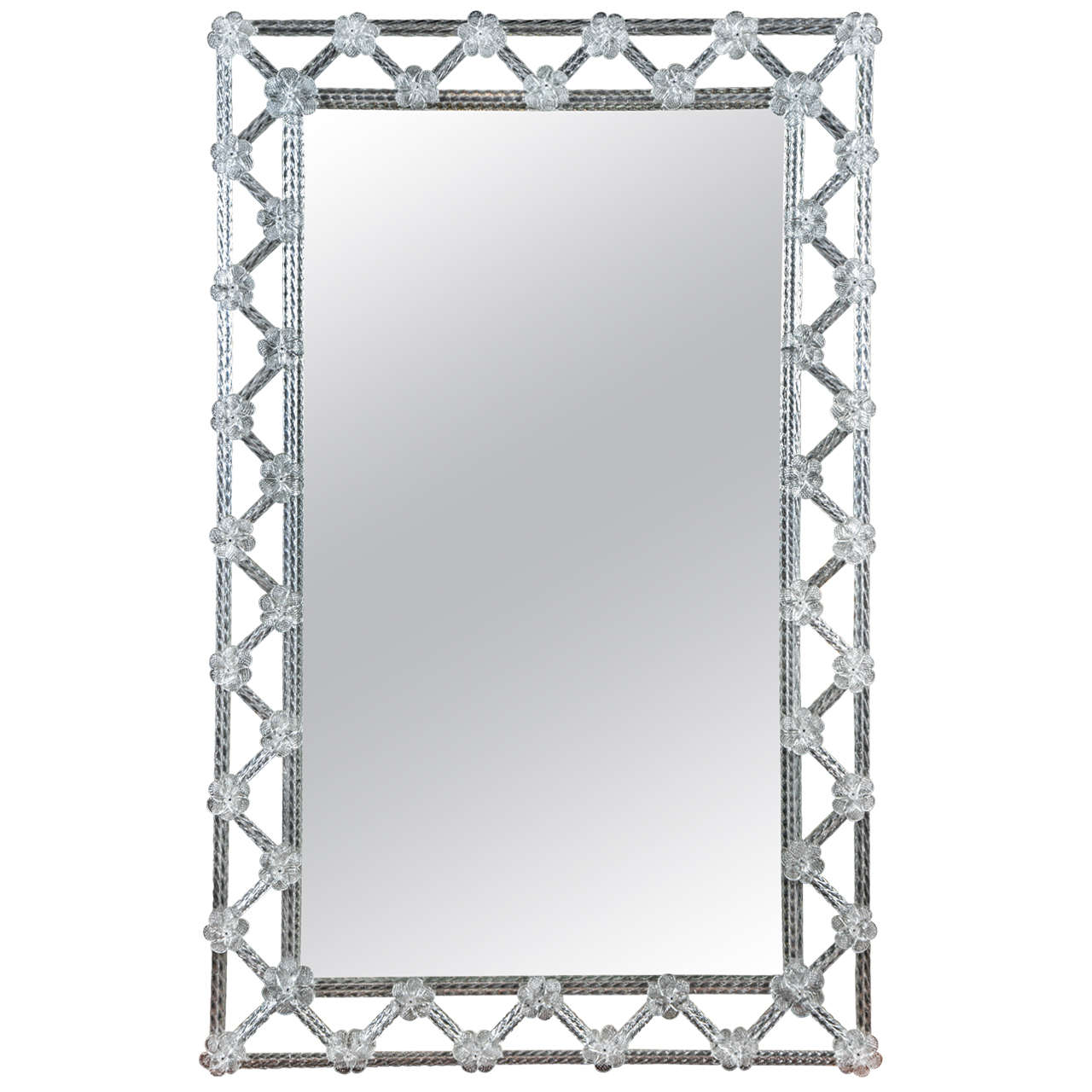 Venetian Mirror with Border in Murano Glass