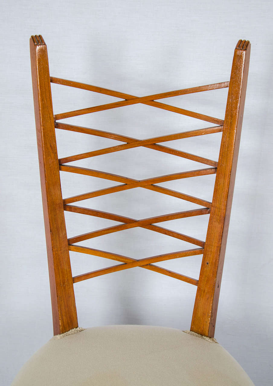 20th Century Set of Six Dining Chairs by Pier Luigi Colli For Sale