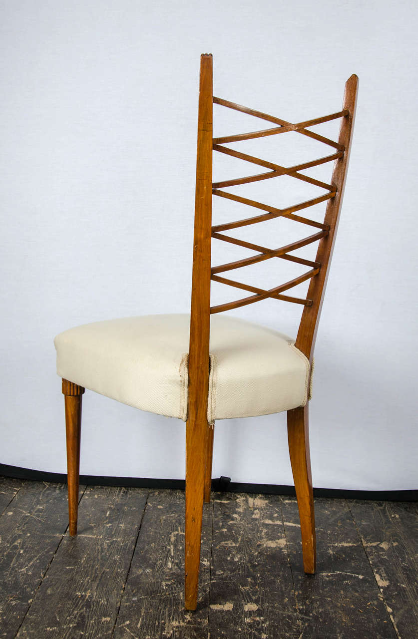 Set of Six Dining Chairs by Pier Luigi Colli For Sale 1