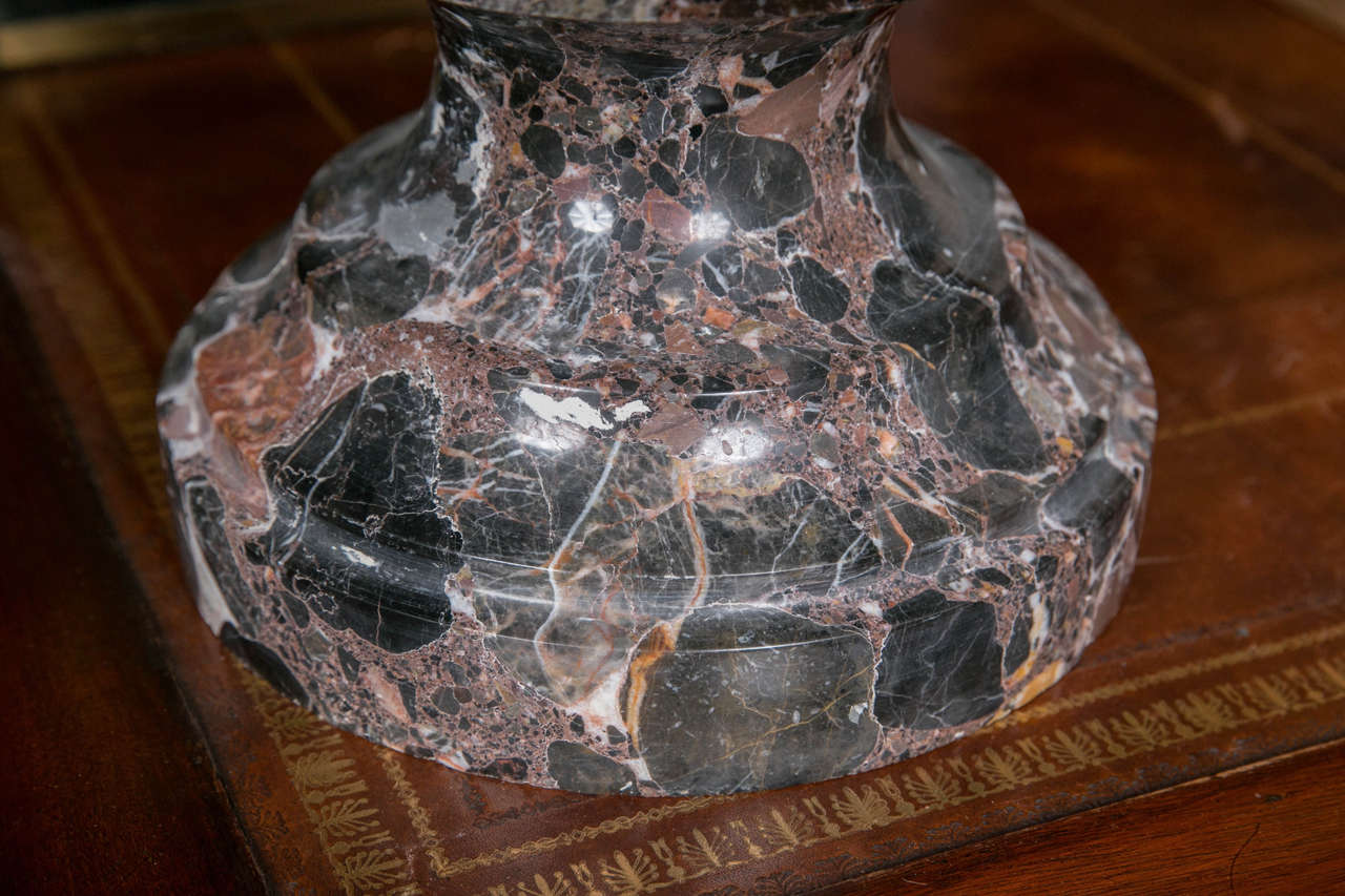 Hand-Crafted Pair of Italian Marble Urns