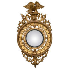 Convex Mirror with Elaborate Frame