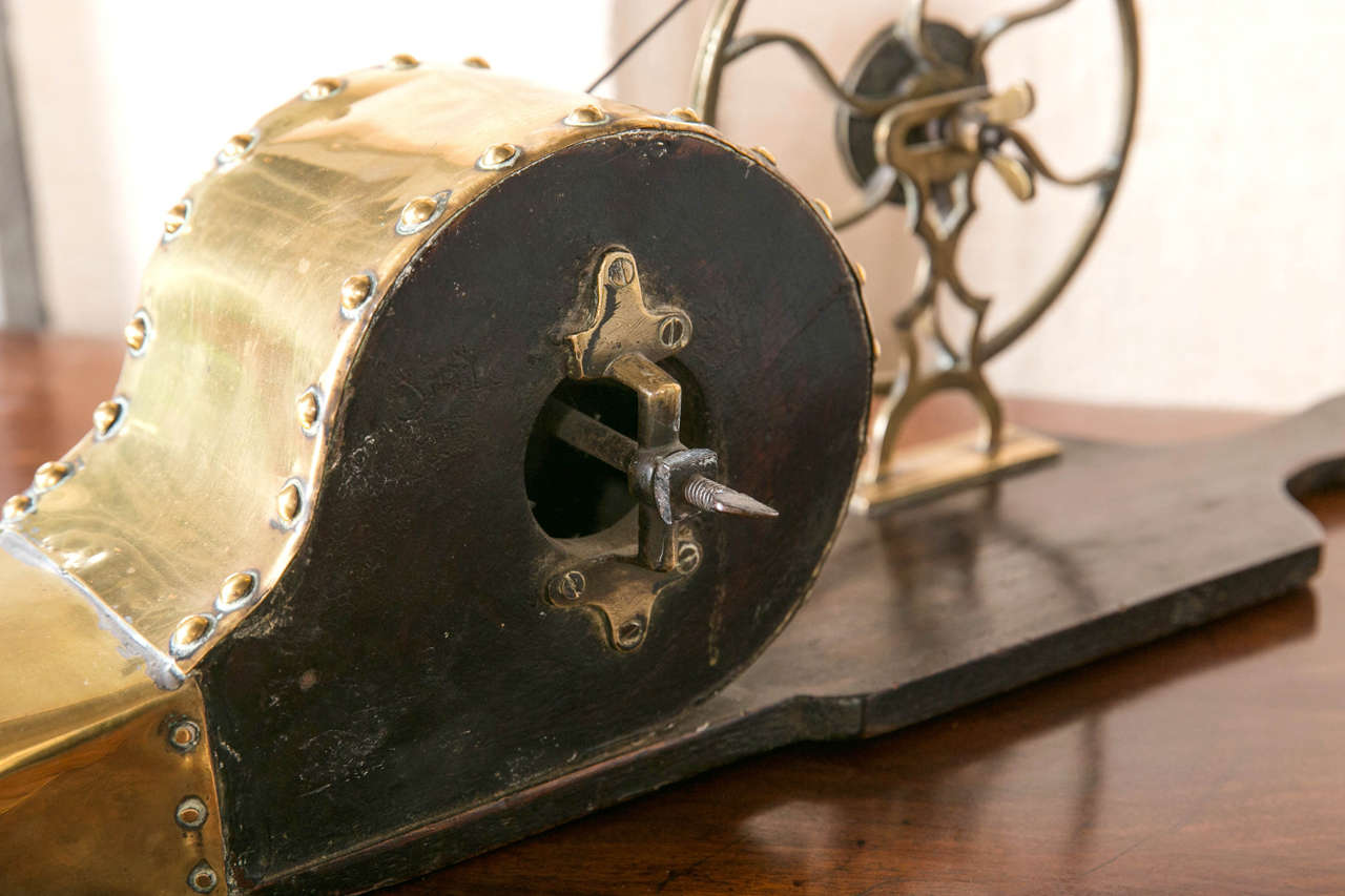 19th Century Brass Mechanical Peat Bellows