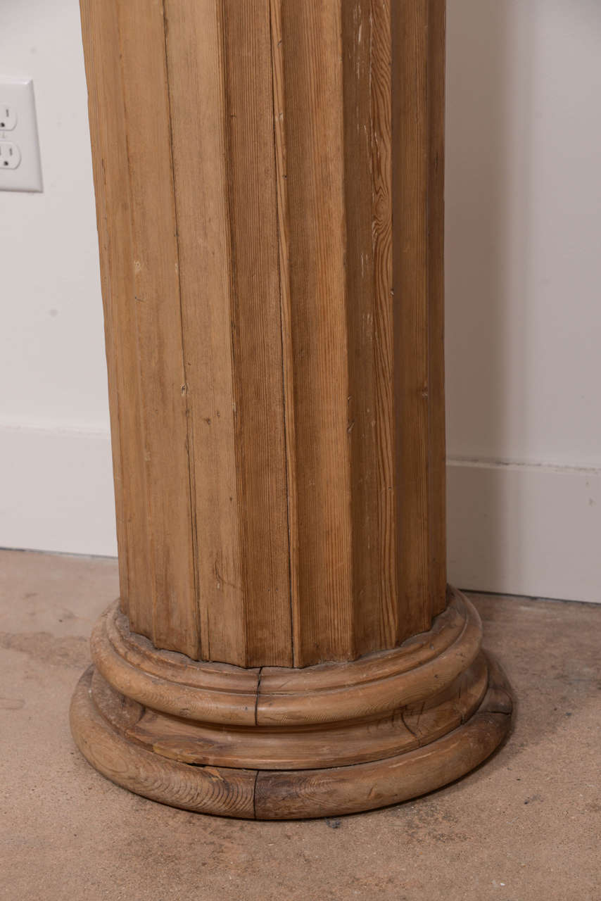 Pair of 19th Century Fluted Pine Columns 2