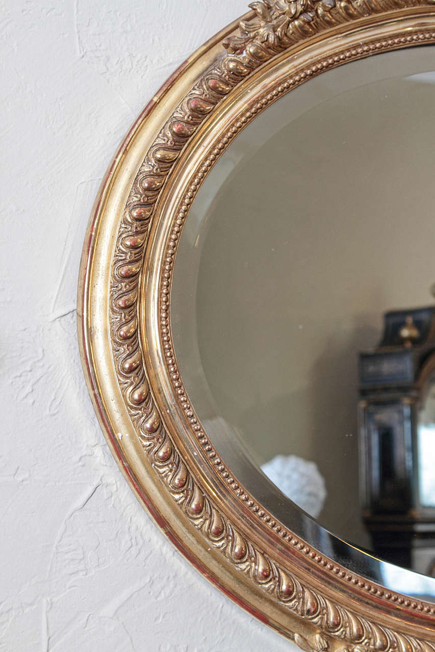 19th c French over mantle mirror In Excellent Condition In Dallas, TX