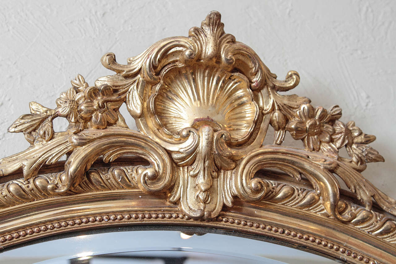 19th c French over mantle mirror 2