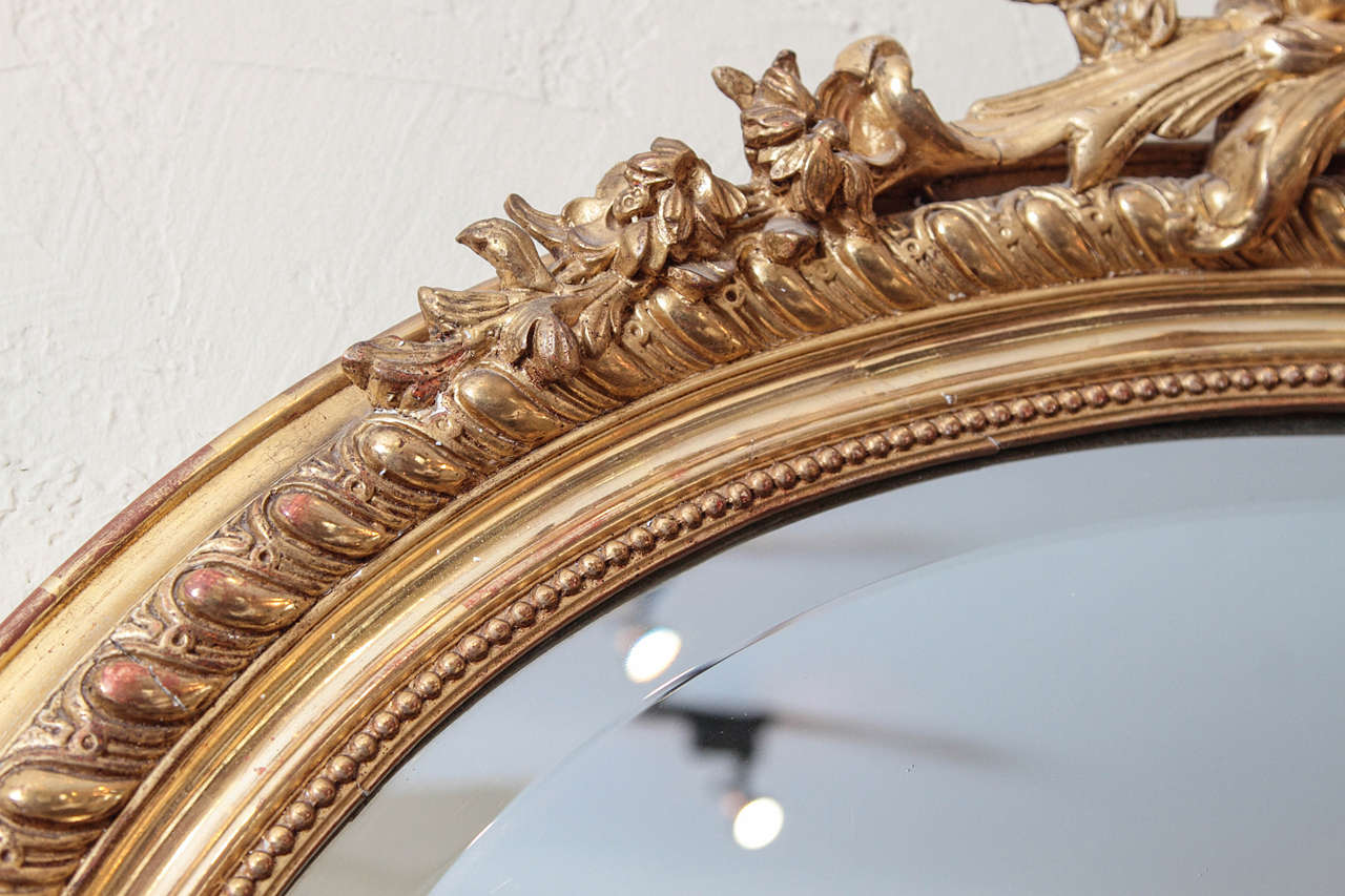 19th c French over mantle mirror 3
