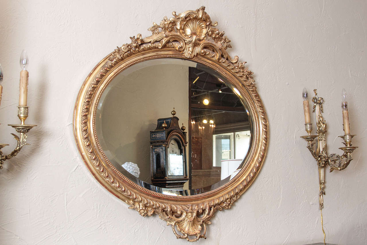 19th c French over mantle mirror 4