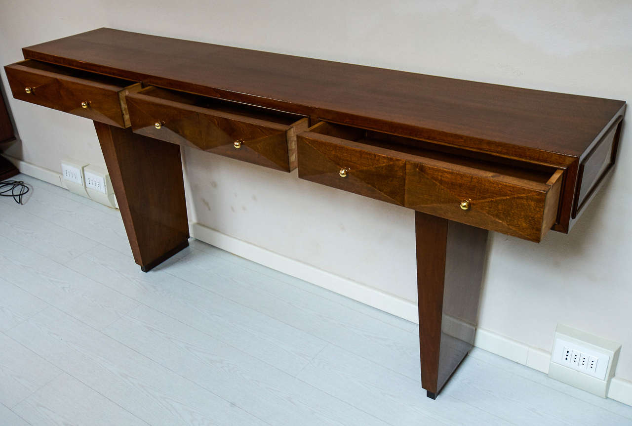 Elegant Italian Console by Architect Giancarlo Malchiodi In Excellent Condition In Firenze, Toscana